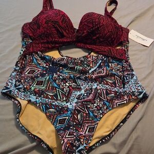 Geometric Patterned Womens One Piece Swimsuit